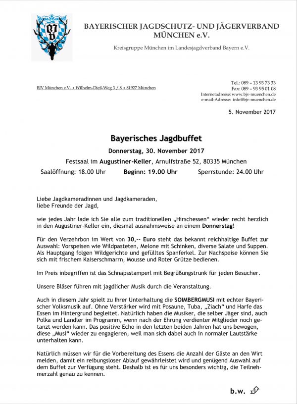Bayerisches Jagdbuffet